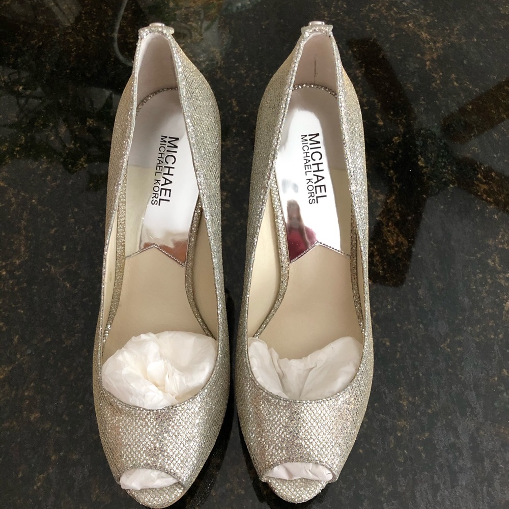 Michael Kors silver heels
